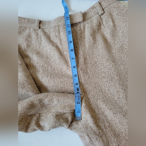 Valerie by Valerie Stevens Silk Wool Blend Speckled Trouser Oatmeal Size 8P - Picture 8 of 11